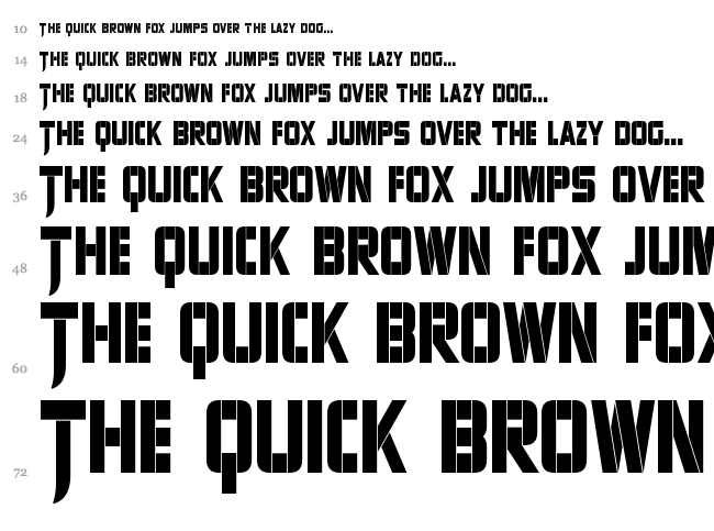 Sharp Avienne font waterfall